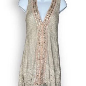 Free People Embellished Combo Tunic Vest